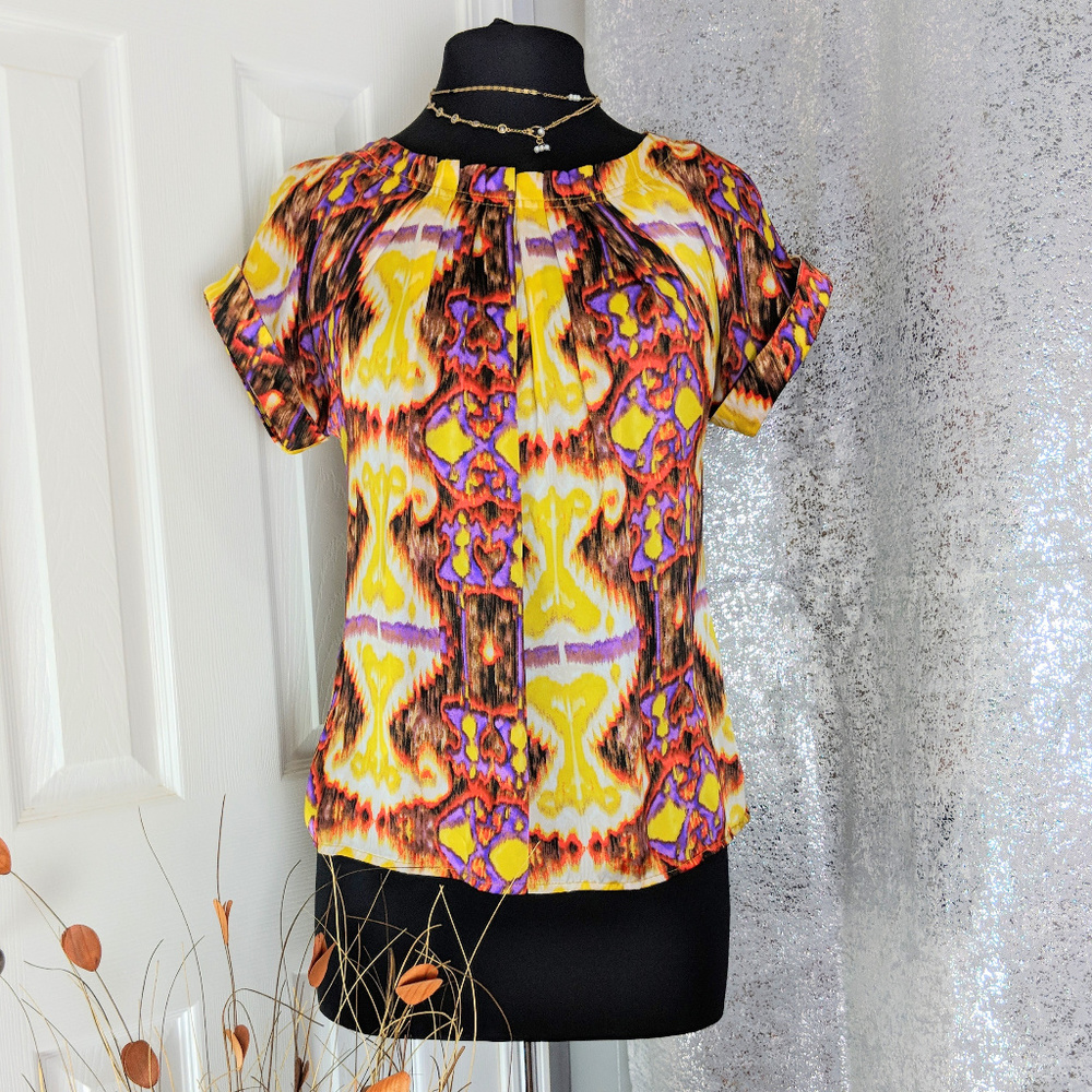 Essentials by Milano Top Blouse Sz S